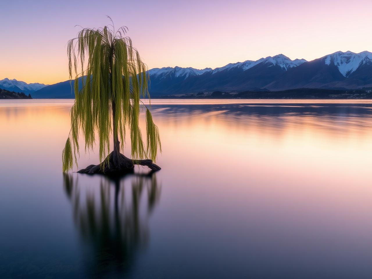 Lake Wānaka at sunrise